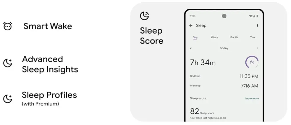 Advanced sleep insights Fitbit Charge 6